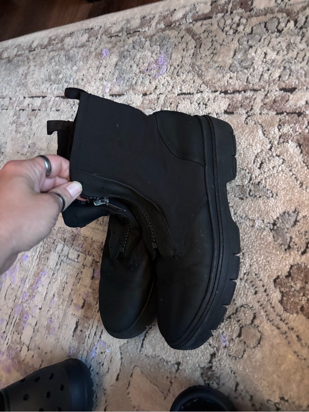 Dr. Scholls Women's Black Chroma Combat Boot